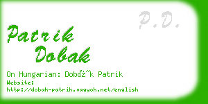 patrik dobak business card